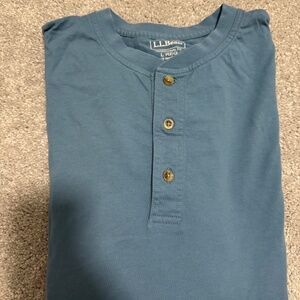 LL Bean Mens Henley - Large